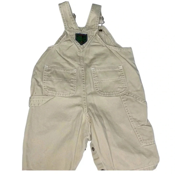 GAP EUC BOYS OVERALLS BOTTOMS PANTS KHAKI FALL CASUAL WINTER SIZE 0 3 MONTHS - Picture 2 of 5